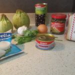 Zucchinis and tomatoes ingredients